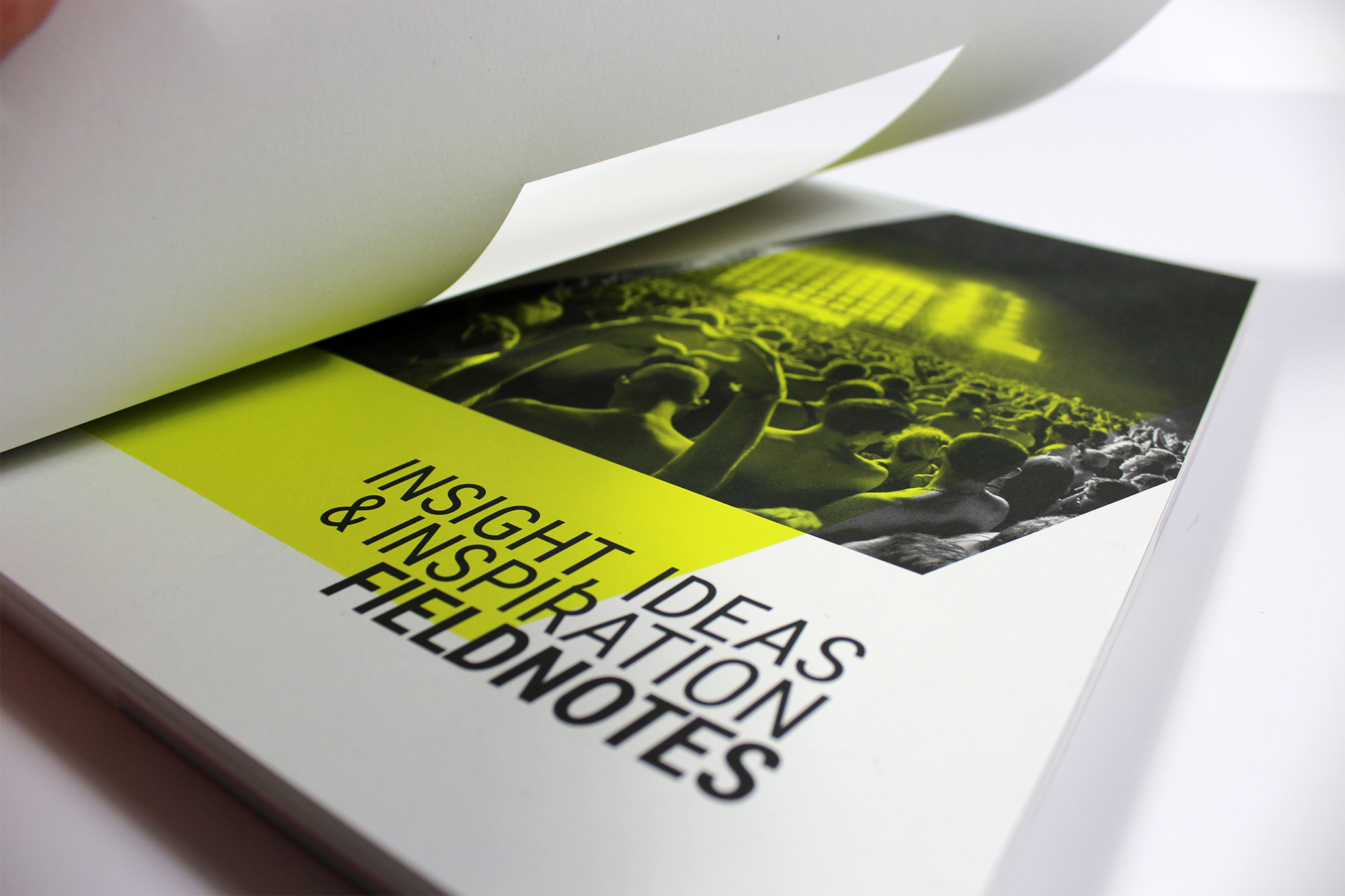 Printed catalogue with die-cut cover